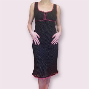 mica polka dot print midi dress